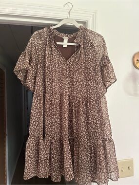 h&m brown floral dress JOHANNA ORTIZ x H&M Brown Floral Floral Dress NWT